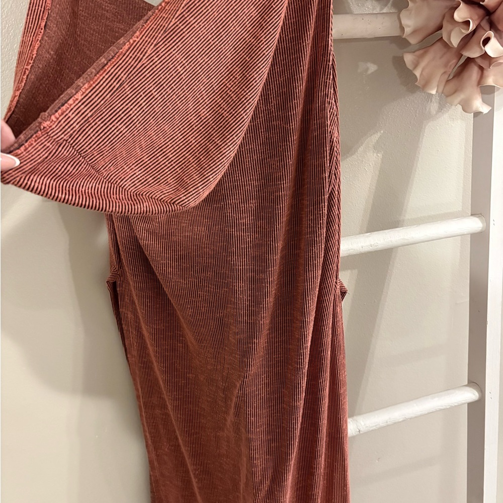 Rouge Helium Ribbed Rust Tank Dress - Picture 4 of 5